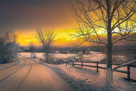 Landscape photography of icy road HD wallpaper | Wallpaper Flare