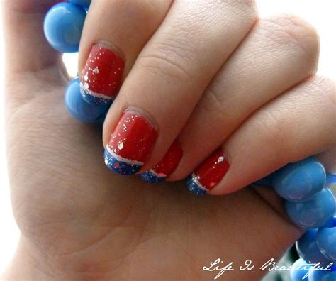 Red, white, & blue nails. | Blue nails, Red white blue nails, Blue nail ...