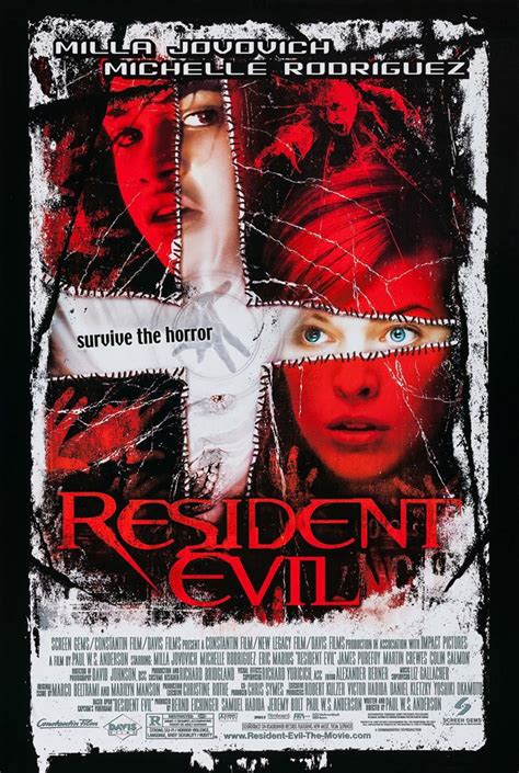 Resident Evil (2002) movie large poster.