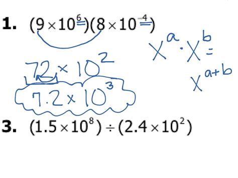 ShowMe - scientific notation operations