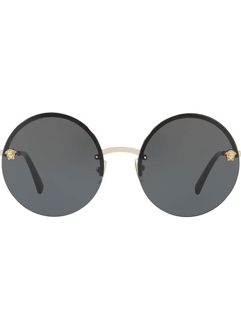 Versace Eyewear Medusa round-frame Sunglasses - Farfetch