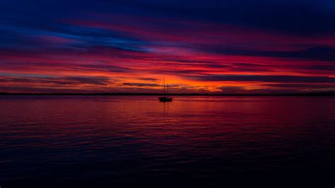 3840x2160 Dark Sunset Ocean 4K ,HD 4k Wallpapers,Images,Backgrounds,Photos and Pictures