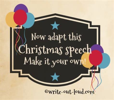 Christmas speech sample: an awesome template to adapt