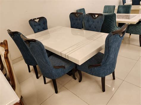 6 Seater Marble Top Modern Luxury Dining Table at Rs 95000/set in New Delhi | ID: 27630129530