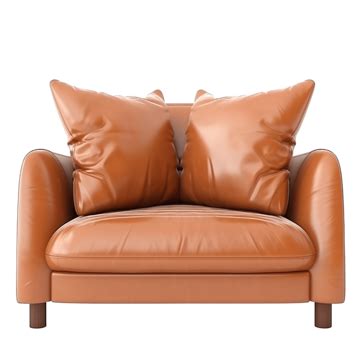 Brown Leather Sofa With Pillow, Sofa, Couch, Decor PNG Transparent Image and Clipart for Free ...