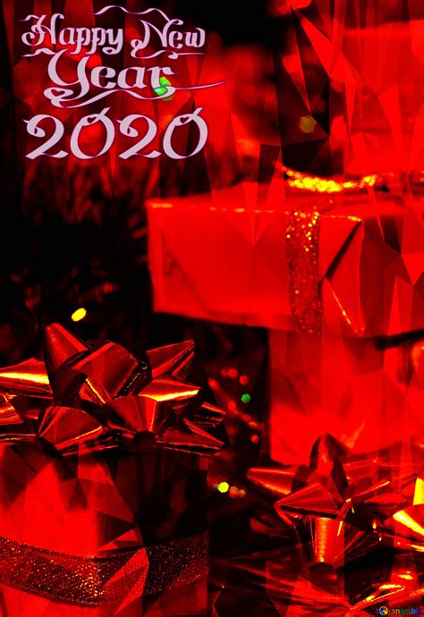 Download free picture Gifts Christmas 2020 Happy New Year Greeting Card Polygonal abstract ...