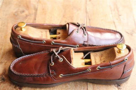 Sebago Docksides Brown Leather Boat Deck Shoes Men's UK 11.5 US 12 W EU ...