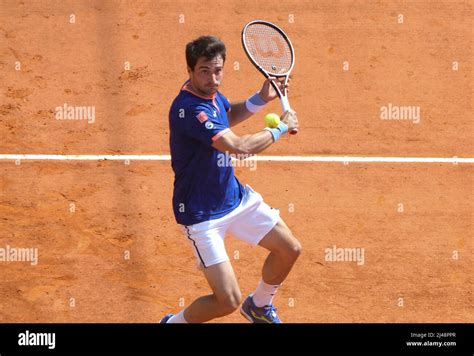 Monte-Carlo Country Club, Monaco. April 12, 2022, Pedro Martínez of Spain during the Rolex Monte ...