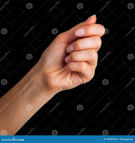 Woman Hand Showing Picking Up Pose or Holding Something Stock Image - Image of profile, pick ...