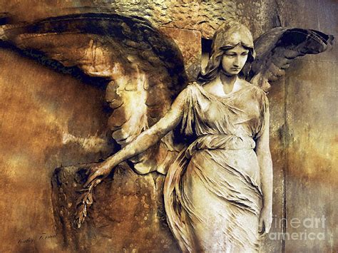 Angel Art - Surreal Gothic Angel Art Photography Dark Sepia Golden ...