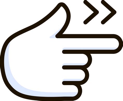 pointing hand right icon emoji sticker 27763740 PNG