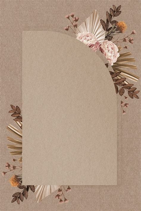 Download premium psd / image of Paper card frame psd, floral border ...