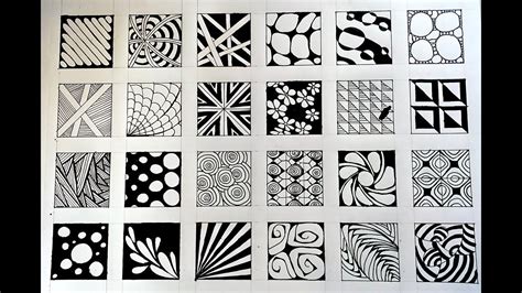 24 zentangle patterns || 24 Doodle Patterns, Zentangle Patterns, Mandala... | Zentangle patterns ...