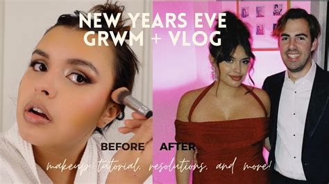 NYE GRWM + VLOG: makeup tutorial, resolutions, goal setting, fun with friends, etc - YouTube