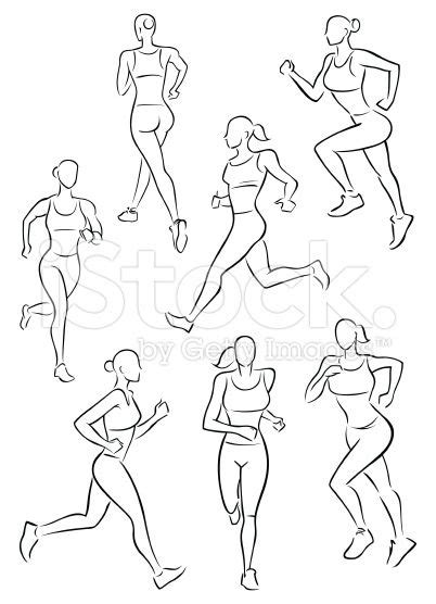 Person drawing, Human figure sketches, Running drawing