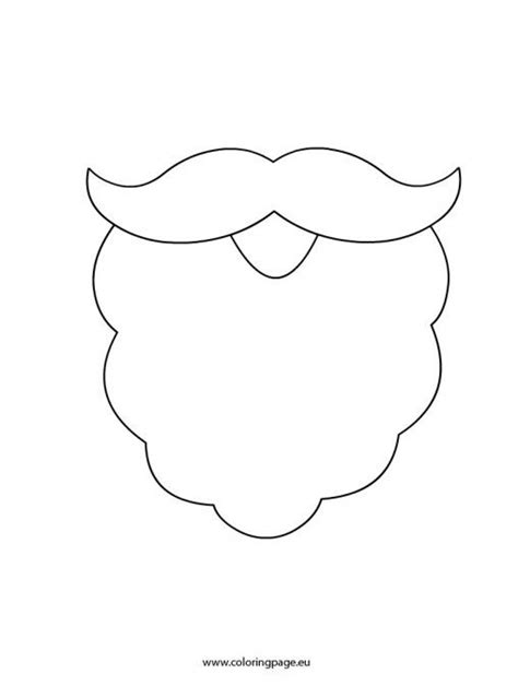 Printable Christmas coloring sheet | Coloring Page | Santa beard, Beard template, Santa claus crafts