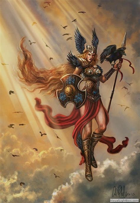 Items similar to Fantasy Fine Art Print Norse Gods Warrior Valkyrie ...