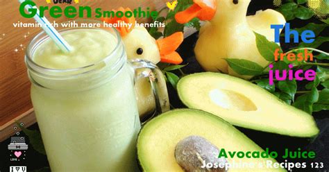 Josephine's Recipes : How to Make Avocado Juice | 牛油果汁 | Green Smoothie ...