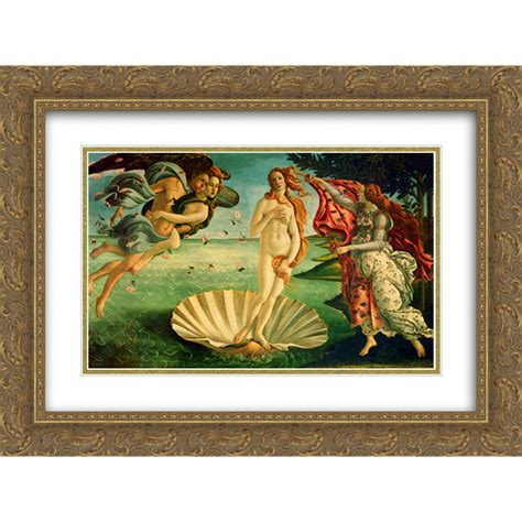 Birth Of Venus 2x Matted 24x20 Gold Ornate Framed Art Print by Sandro Botticelli - Walmart.com ...