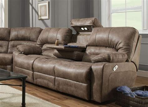 Franklin Furniture - Legacy Reclining Sofa w/ Drop Down Table & Lights ...