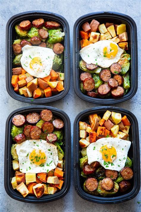 Get breakfast ready the night before with these easy sweet potato, sausage, veggie, and egg ...