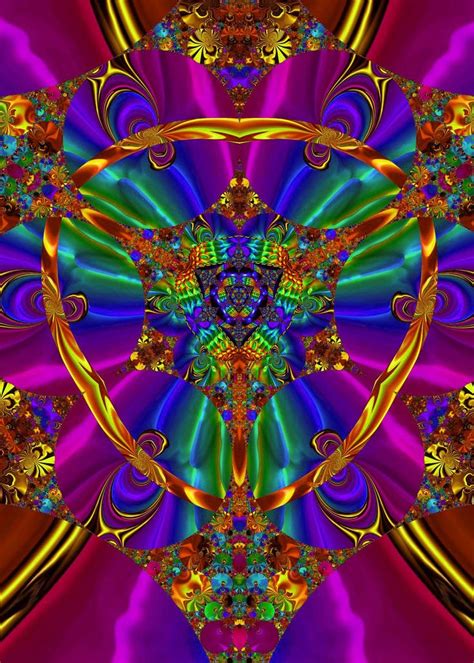 Mandala mandala art fractals colors wave particle Timothy Helgeson | Optical illusions art ...