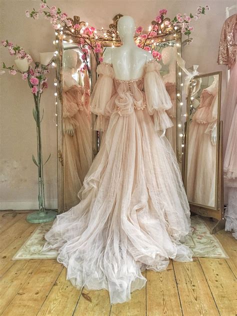 #Blush #tulle and lace #romantic #fairytale #wedding #dress by Joanne ...