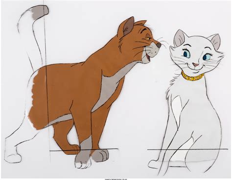 The Aristocats Thomas O'Malley and Duchess Production Cel Setup (Walt ...