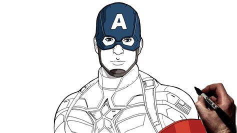 How To Draw Captain America | Step By Step | Marvel Avengers - YouTube