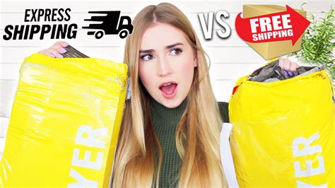Testing EXPRESS SHIPPING VS. FREE SHIPPING From Different Brands !! - YouTube