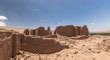 Ruins Of Ancient Clay Brick Village In Arid Desert With Rocks And Clay ...