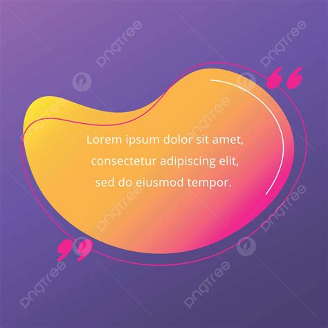 Pink And Yellow Gradient Speech Bubble With Quote Template Vector ...