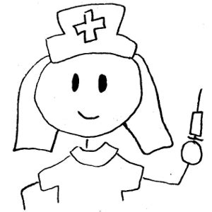 Nurse Black And White - ClipArt Best