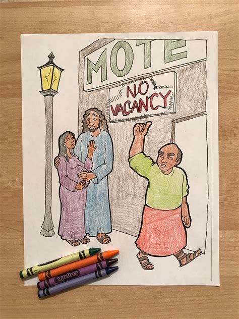 No Room in the Inn Coloring Page – Children's Ministry Deals