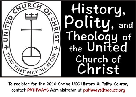 UCC History & Polity Course Starts Jan 20 - Southeast Conference ...