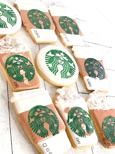 Starbucks cookies | Patys Custom Cookies