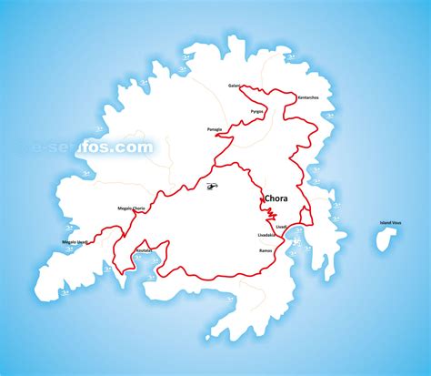 Geography and location of Serifos