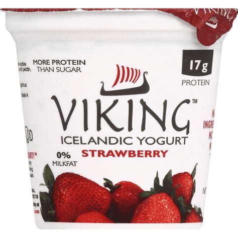 Viking Yogurt, Icelandic, Non-Fat, Strawberry (6 oz) - Instacart