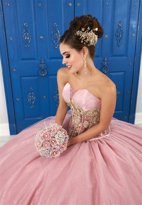 Strapless Sweetheart Glitter Dress by House of Wu LA Glitter 24045 ...