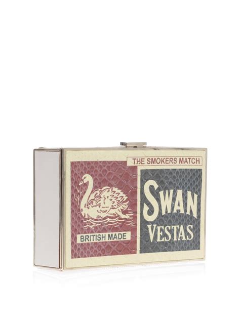 Anya Hindmarch Swan Vesta Matchbox Clutch in Multicolor (gold) | Lyst