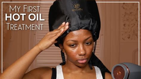 DIY Hot Oil Treatment | My First Hot Oil Treatment on Relaxed Hair | Niara Alexis - YouTube