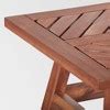 Slatted Chevron Acacia Wood Patio Side Table - Saracina Home : Target