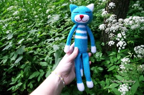 Crochet Amineko Cat crochet cat blue cat amigurumi crochet | Etsy