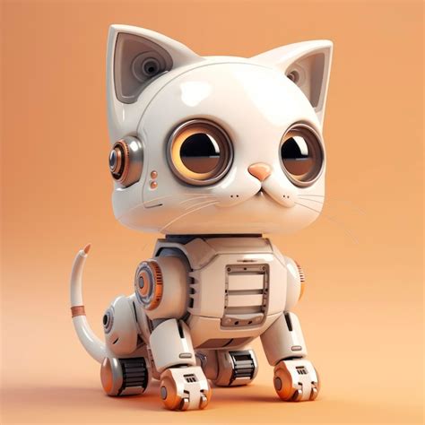 Premium AI Image | Modern toy robot cat