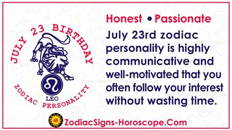 July 23 Zodiac (Leo) Horoscope Birthday Personality and Lucky Things | ZSH