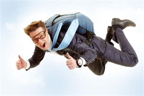 Man flying. Portrait of happy man flying with parachute and showing thumbs up , #AD, #Portrait ...