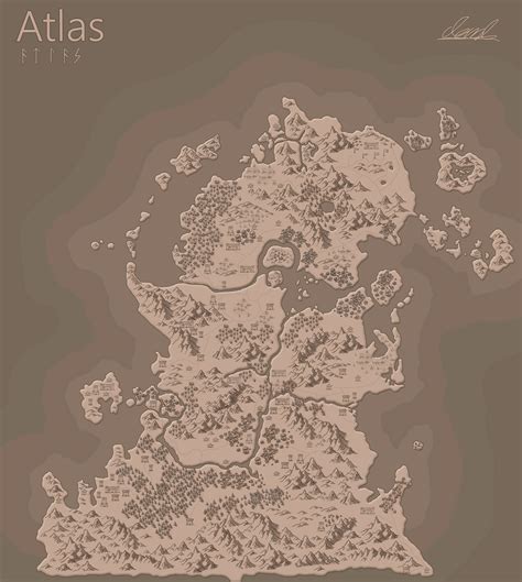 Atlas Map (Fantasy Styled Map) - Graphics - The Lord Of The Craft