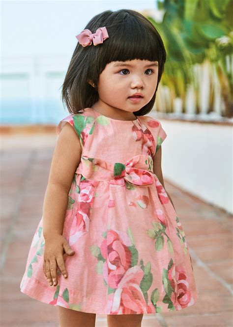 Floral linen dress baby | Mayoral