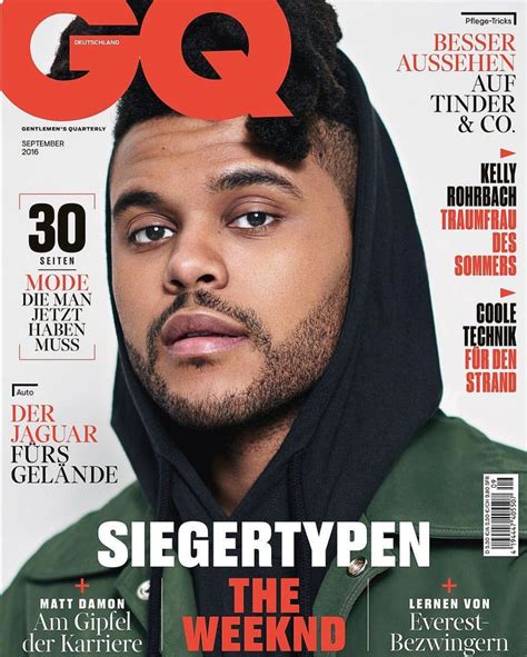 The Weeknd covers the September 2016 issue of GQ Deutschland. | The ...