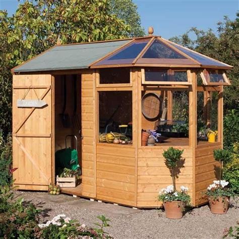 10 x 6 Potting Shed | Wooden sheds, Greenhouse shed combo, Shed design